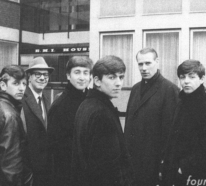 Beatles with Dick James & George Martin