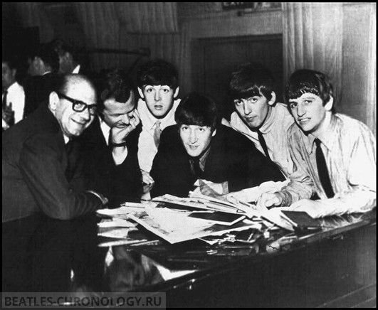 Dick James with The Beatles