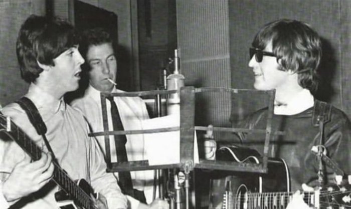 Norman Smith with The Beatles Norman Smith with The Beatles