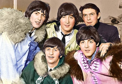 Neil Aspinall with The Beatles