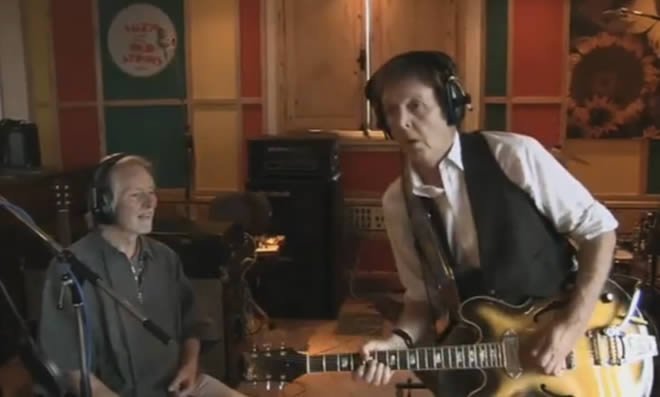 Klaus Voorman with Paul - 2009