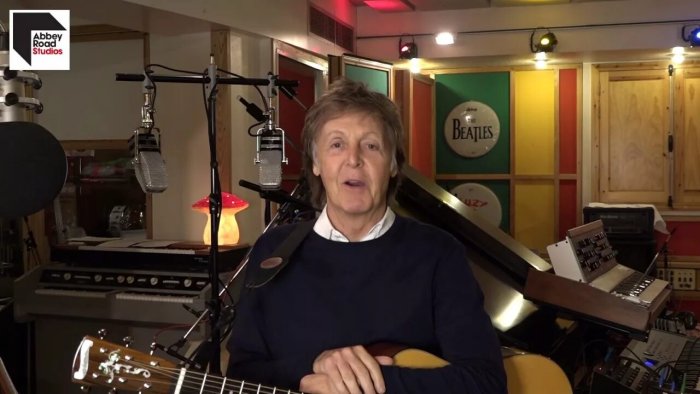 Paul McCartney in studio